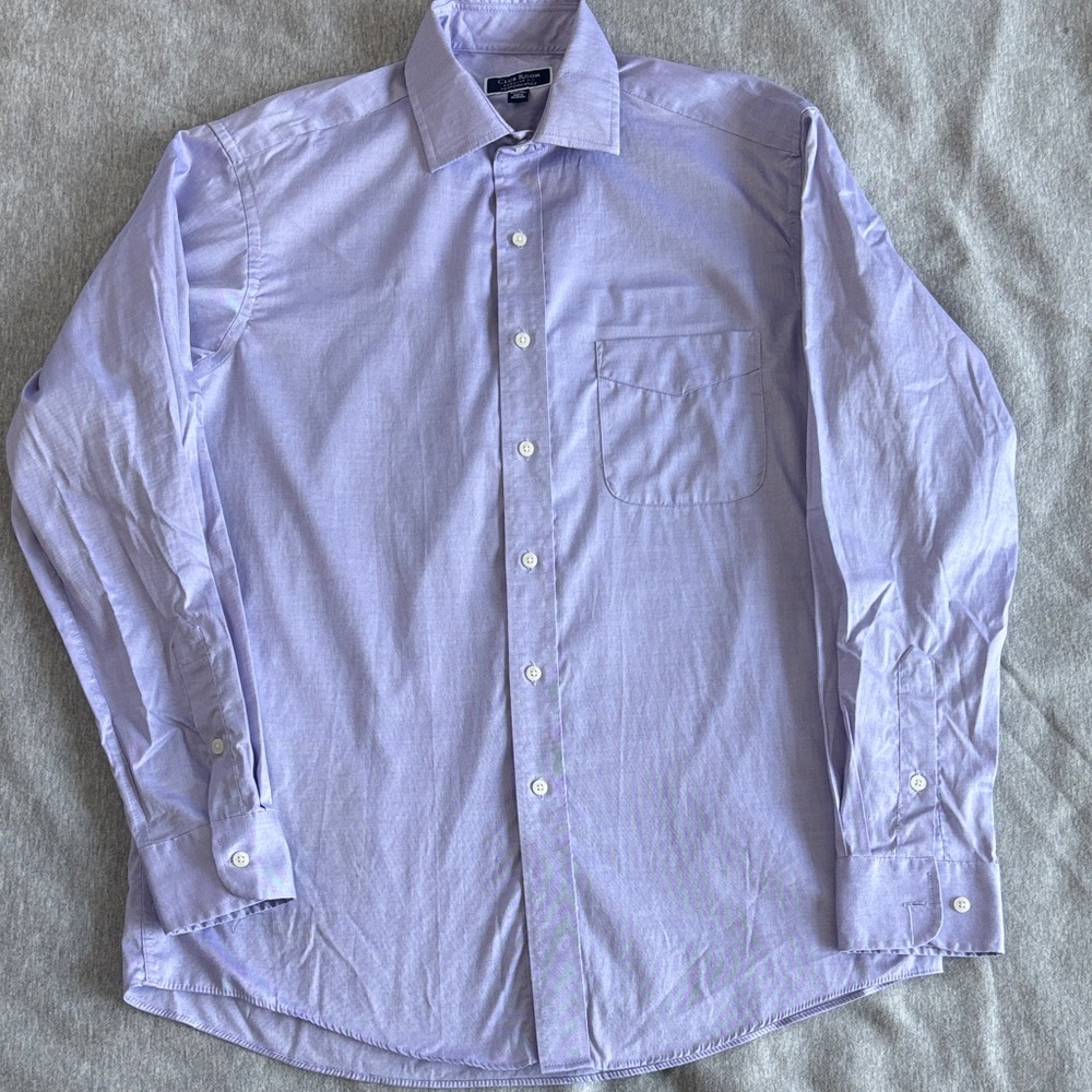 Like New! Club Room Lavender Performance Dress Shirt Mens 15 1/2 34-35